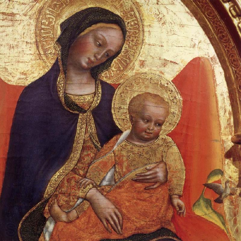 Gentile da  Fabriano Details of Madonna and child,with sts.lawrence and julian Norge oil painting art